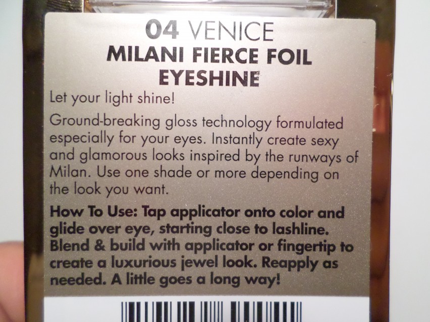 Milani Cosmetics Foil Eyeshadow Eyeshine in 04 Venice