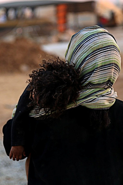 Mother and Child in Zaatari Refugee Camp, by Emad Zyuod