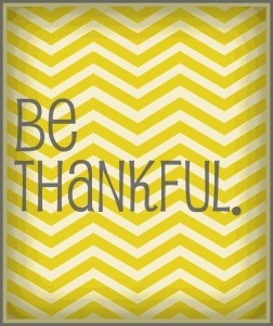 Be thankful 