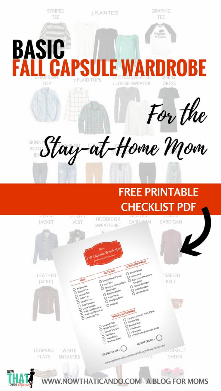 Are you a stay-at-home mom needing ideas for a flexibly stylish but comfortable fall wardrobe? Check out this simple ensemble that creates 72+ outfits to keep you looking fabulous all fall! Click through for graphics and printables.