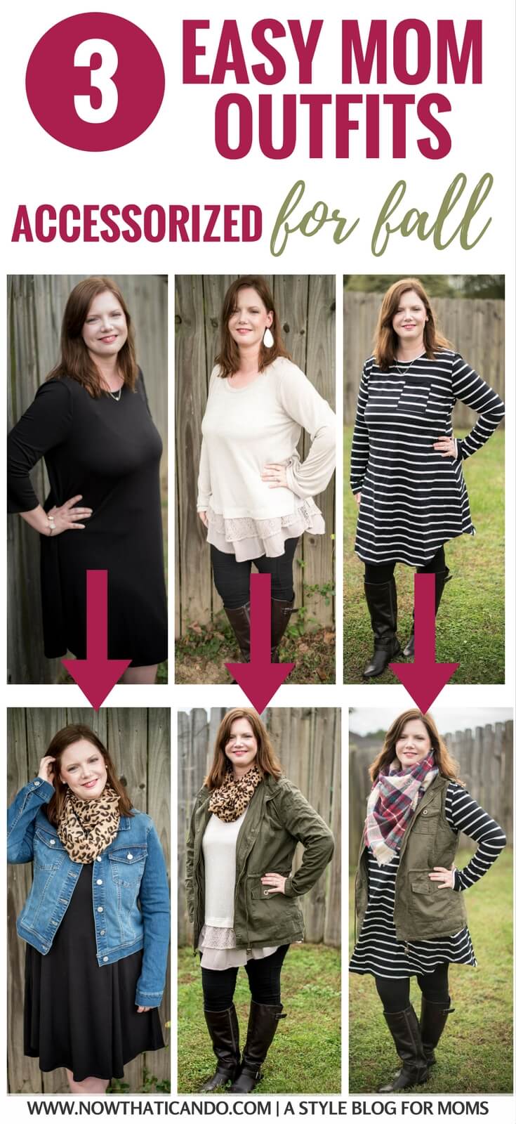 Today a Frump Fighter is sharing about some of her favorite clothing pieces and 3 ways to style them! All three outfits are based on the Year Round Wardrobe Outfit Guide that helps you simplify your wardrobe and make getting dressed FUN and EASY! #fashion #momlife #outfits #fallfashion #fall