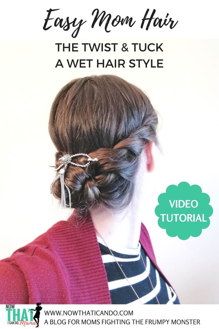 #momlife usually means fast showers in the mornings with even faster beauty routines. I love this #quick and #easy wet #hairstyle using #flexiclips! Whether you need to rush to work, to school or to your toddler's rescue this #style works for many hair lengths and types! #tips  #fashion #mom #ideas  #style #tricks #hair