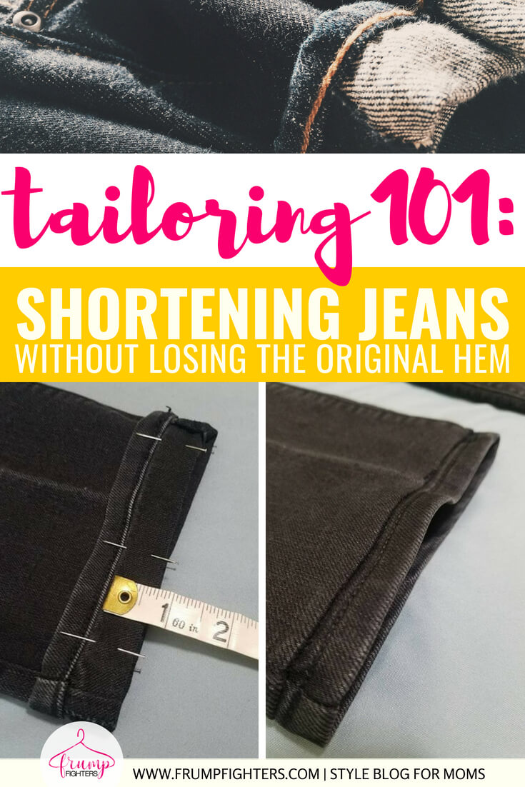 Discover the best way to shorten you jeans and pants with this easy hemming tutorial! Don't be scared, this is an easy DIY that anyone can do, even without a sewing machine! Tailored clothes can make a huge impact on your appearance so why not take this quick how-to lesson and learn a skill that will positively impact your appearance?! #tips #fashion #mom #ideas #style #tricks #momlife #outfits #easy #clothes #howto #hemming #tailoring