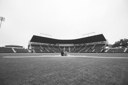 engagement session at Disch-Falk Field