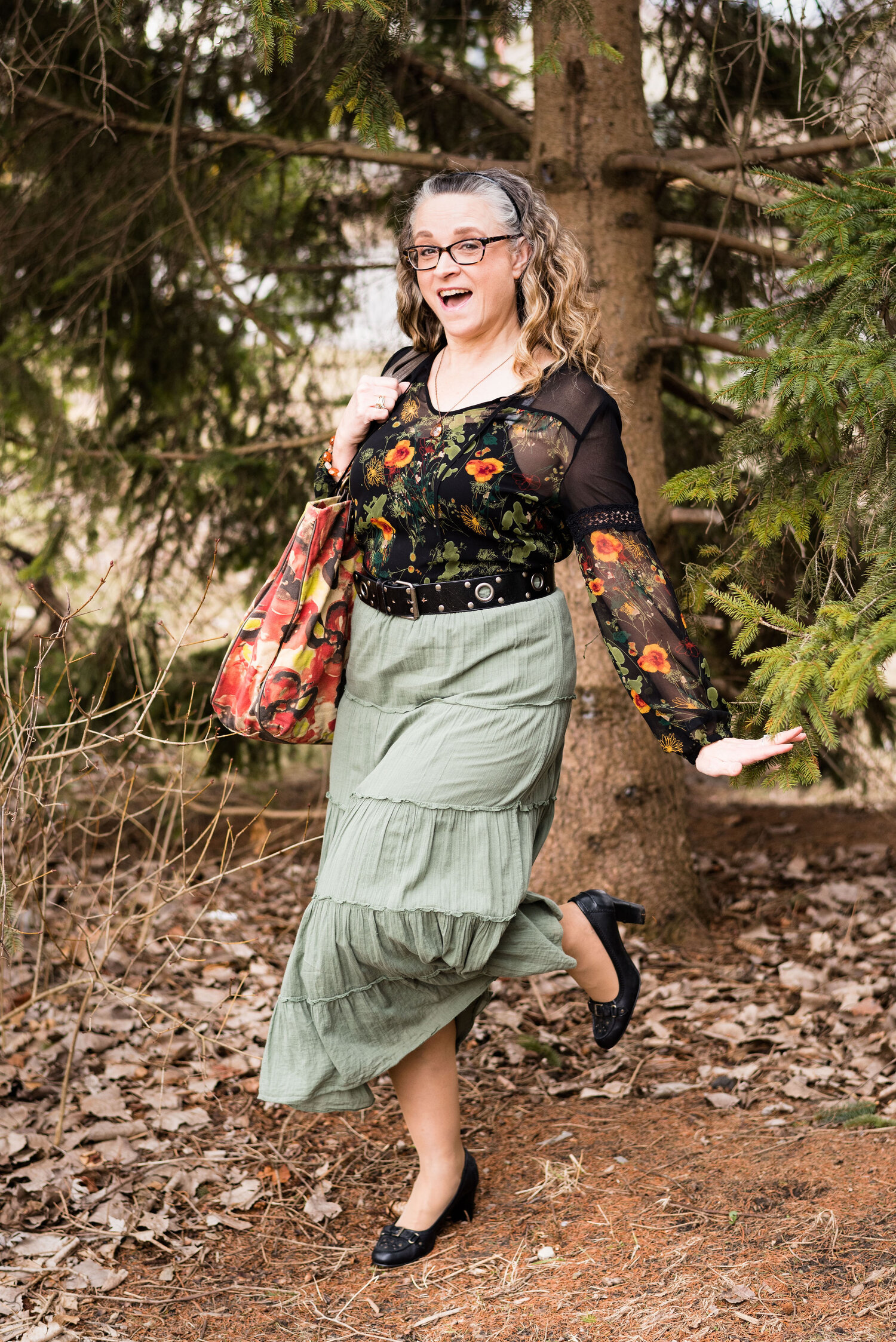 Spring Trends 2020 - Sheer Top and Tiered Skirt — Stylin' Granny Mama
