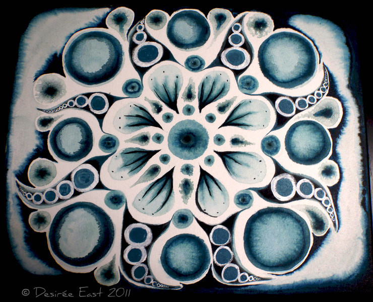 'octopus azureus' · acrylic on canvas (16 x20) by desiree east
