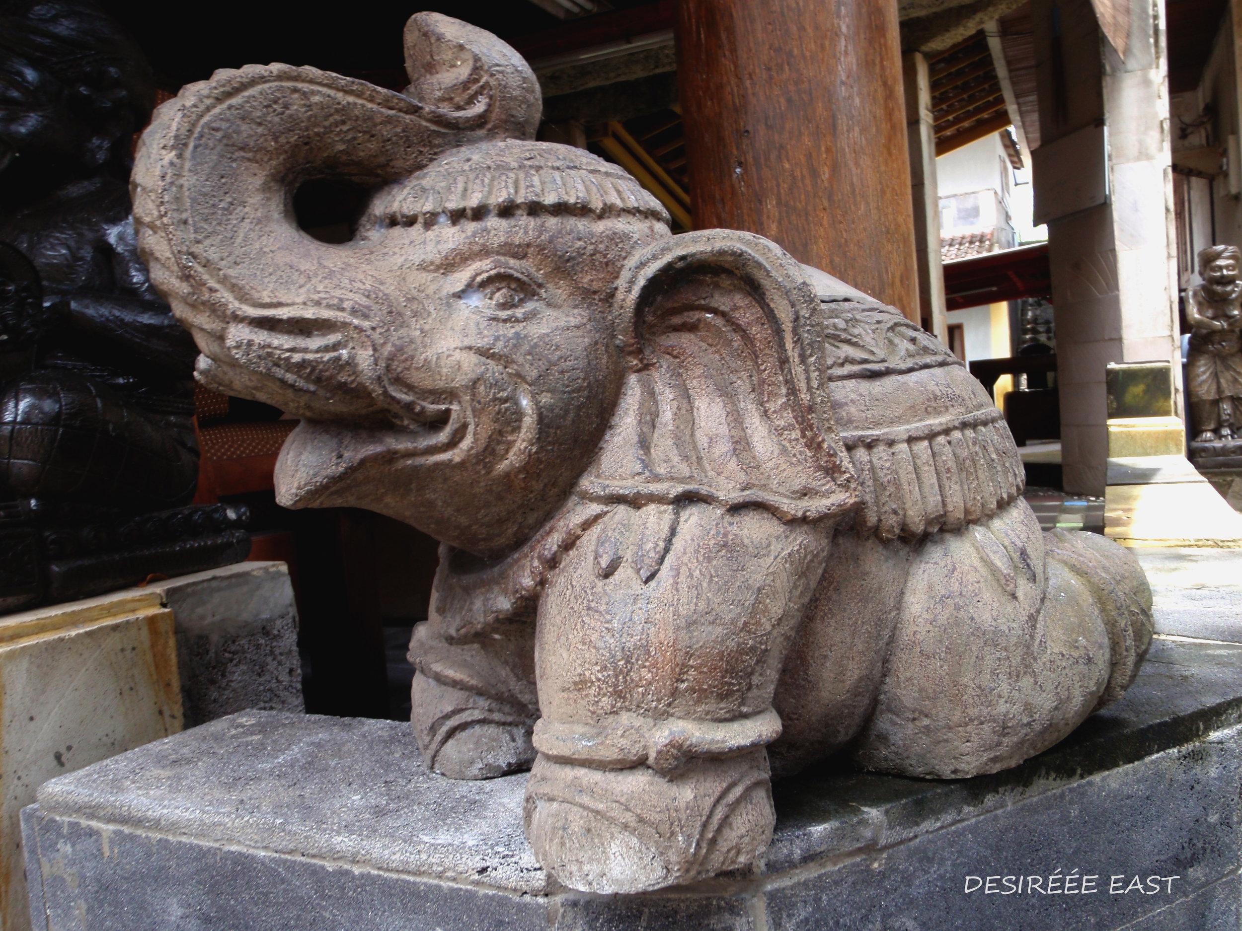 elephant statue. andree homestay. bali, indonesia. photo by desiree east