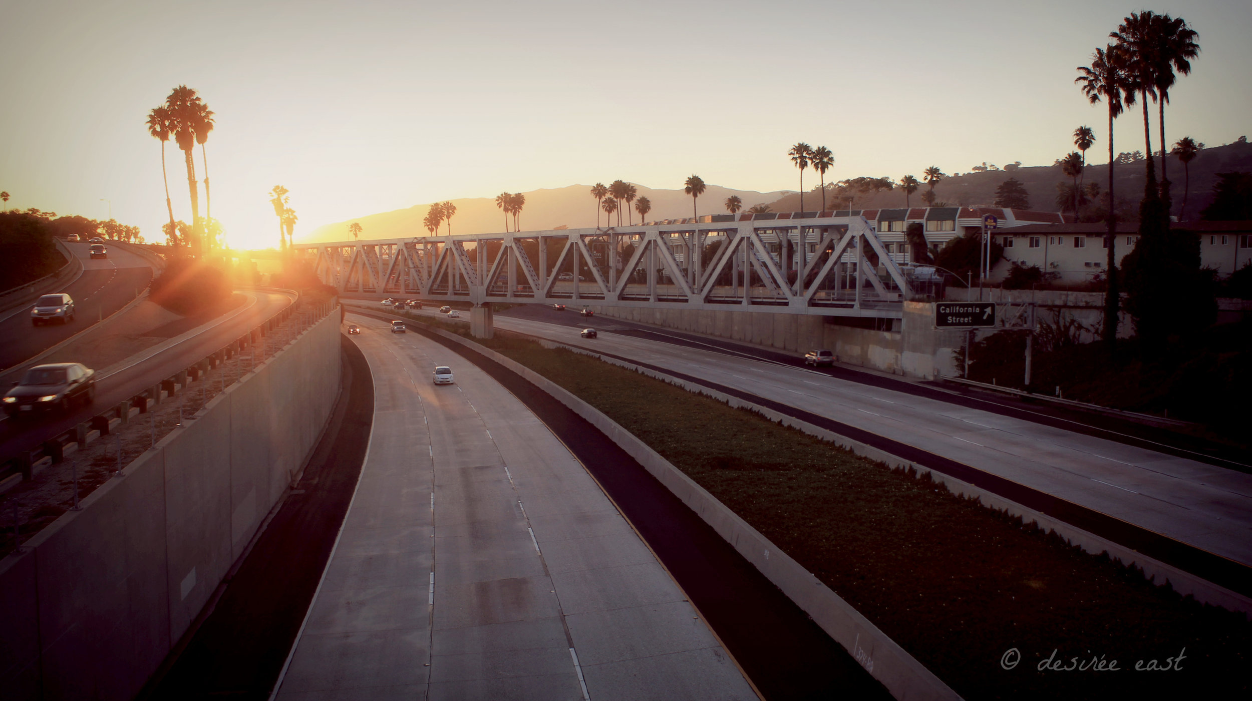california street bridge train tracks. ventura, california. photo by desiree east
