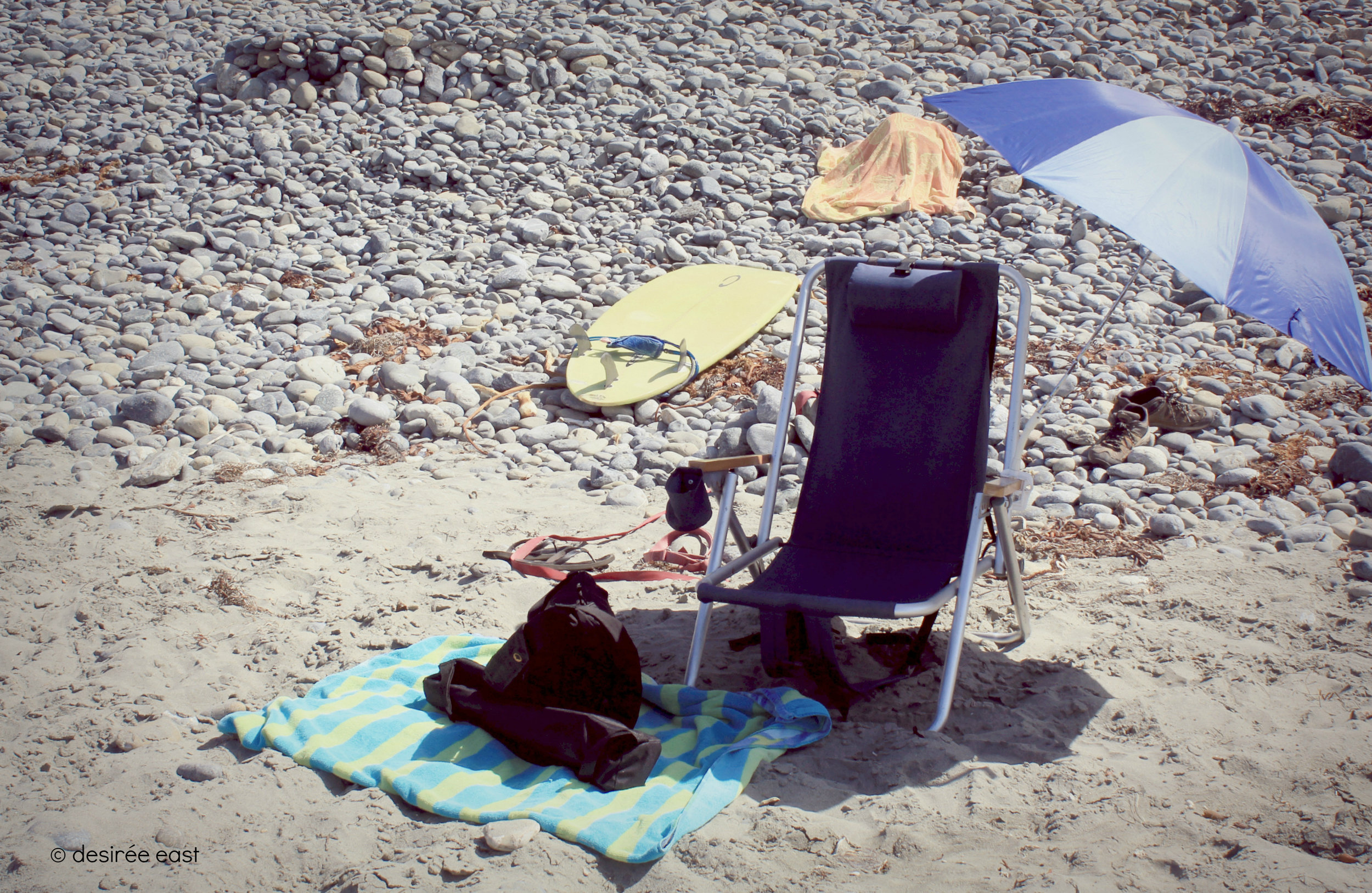 surfboard, check. beach chair, check. camera, check. big sur, california. photo by desiree east