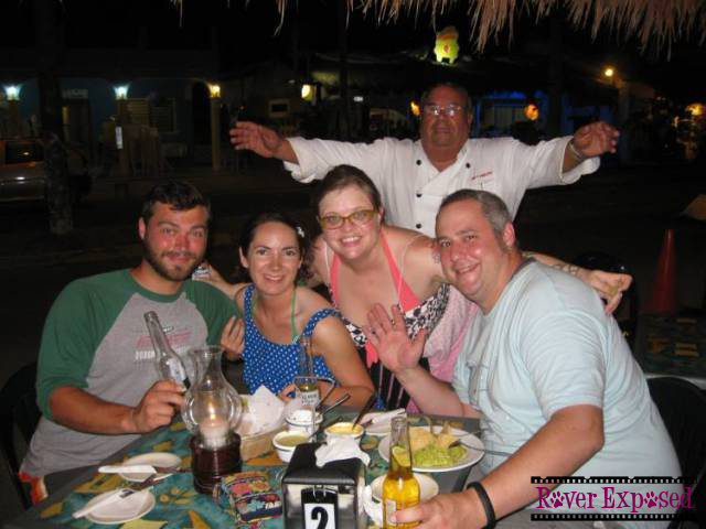 our first dinner in Puerto Morelos, with appearance by the chef