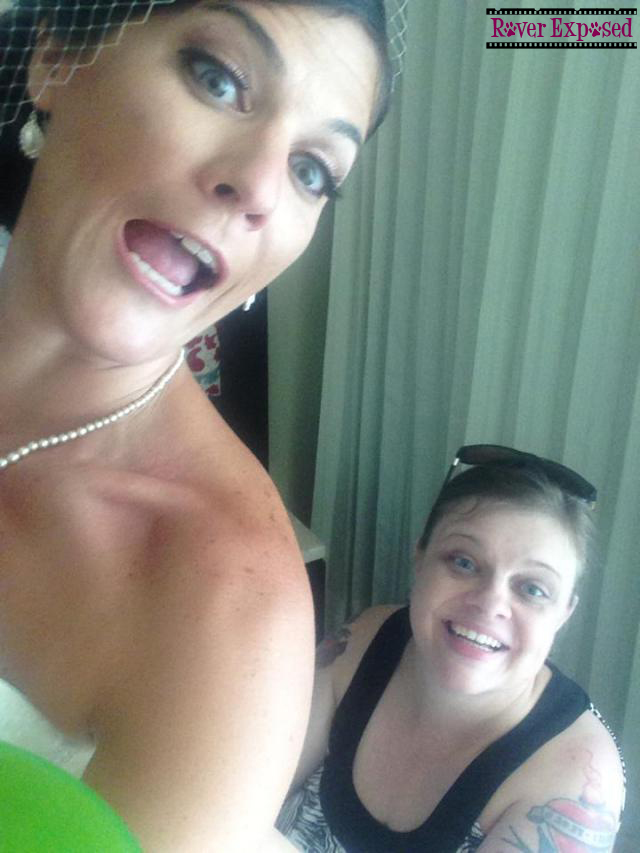 the gorgeous bride snapped this selfie as I helped with her dress – I look deranged