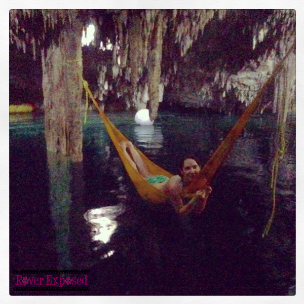 just chilling on a hammock in a cenote, no biggie