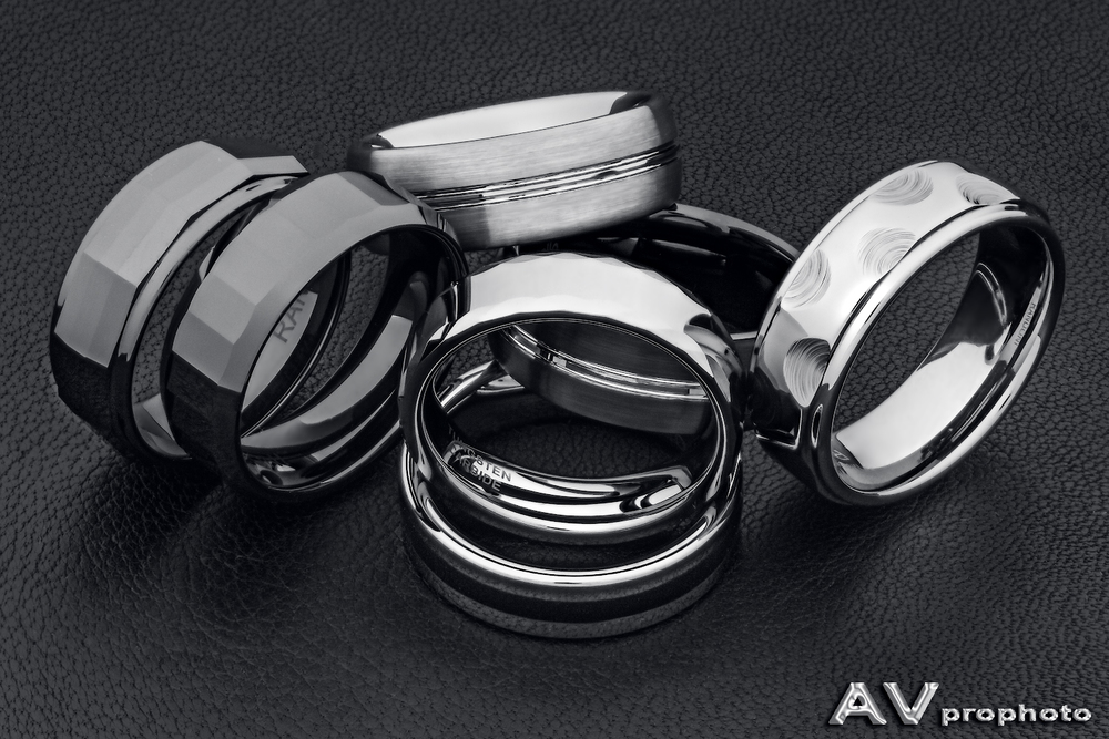 Tungsten and Ceramic Rings by AVprophoto