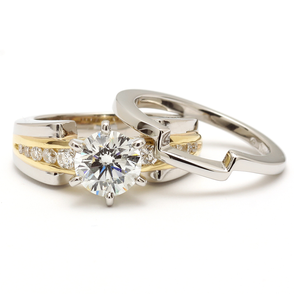 Gold Platinum Diamond Engagement Wedding Ring by AVprophoto