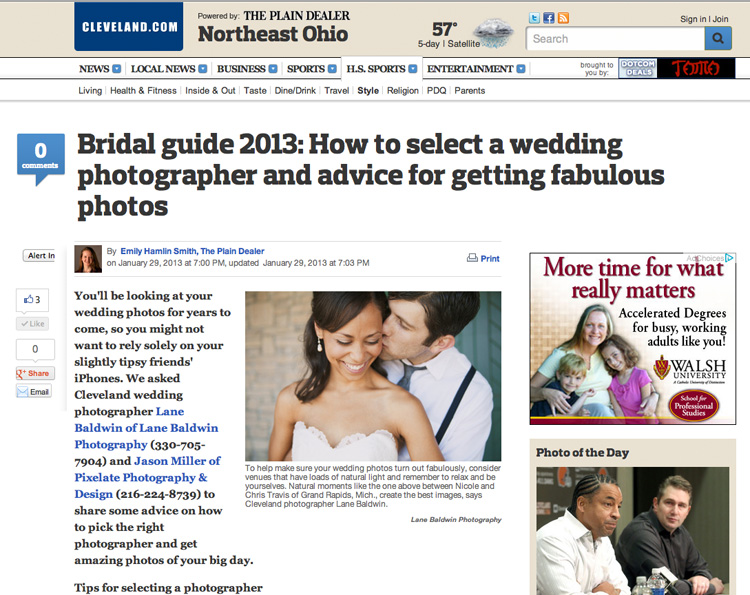 Cleveland Plain Dealer Bridal Issue