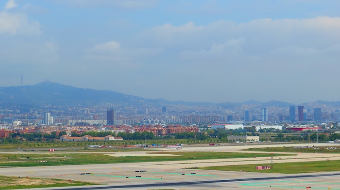 Barcelona from air traffic control tower