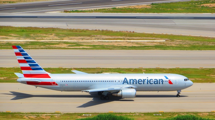 American Boeing 767 in new livery