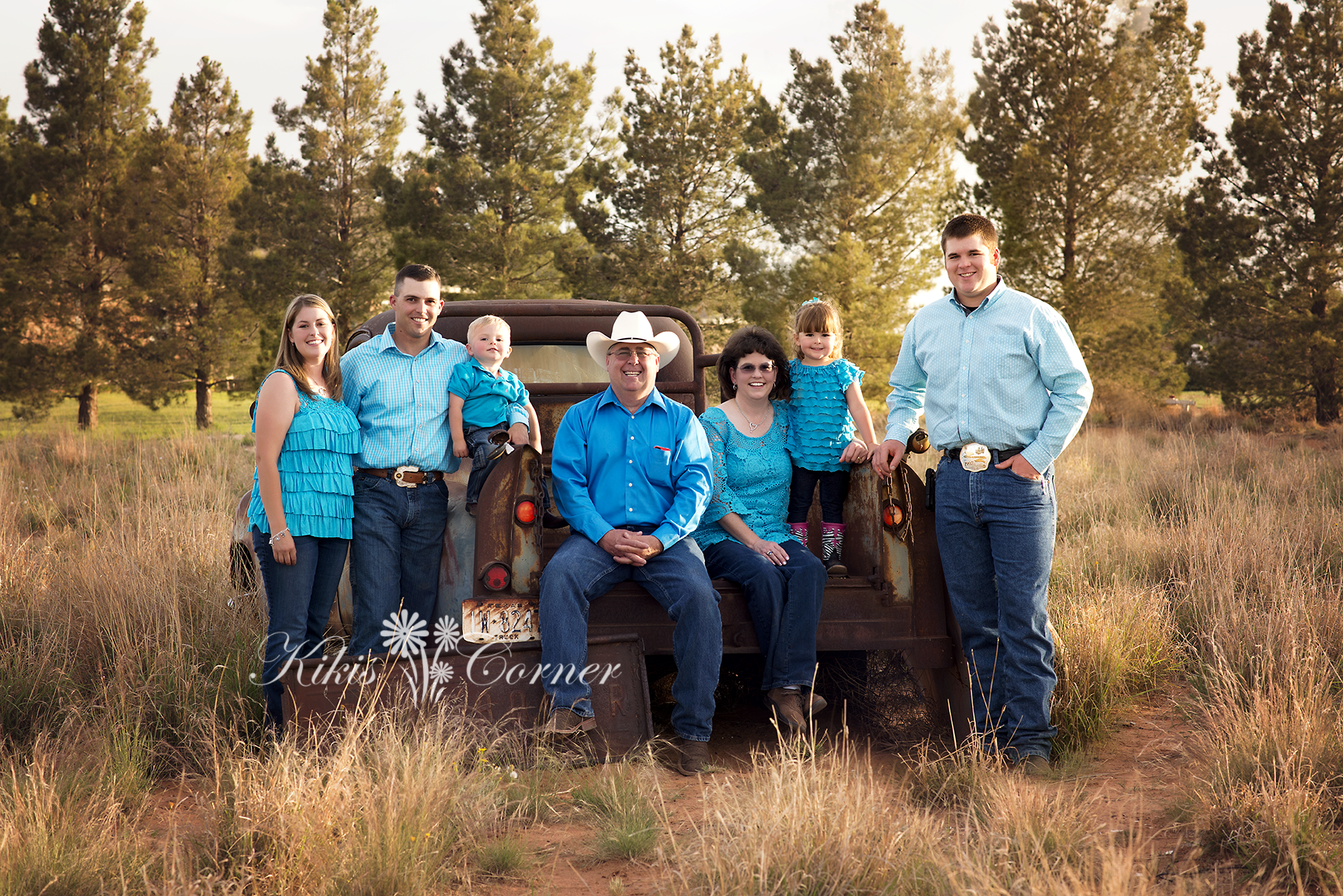 stanton tx family sessions, field image, old truck, three generations