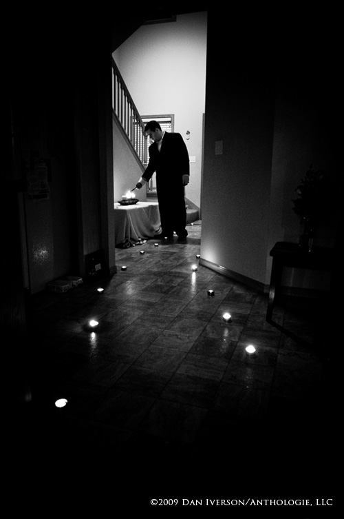 Tyler sets the scene for a late-night proposal May 9, 2009, in North Mankato.