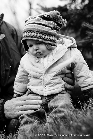 Five-month-old Stella reacts to seeing snow for the first time as the first major snowfall of the season moves in Dec. 3 in New Market, Minn.