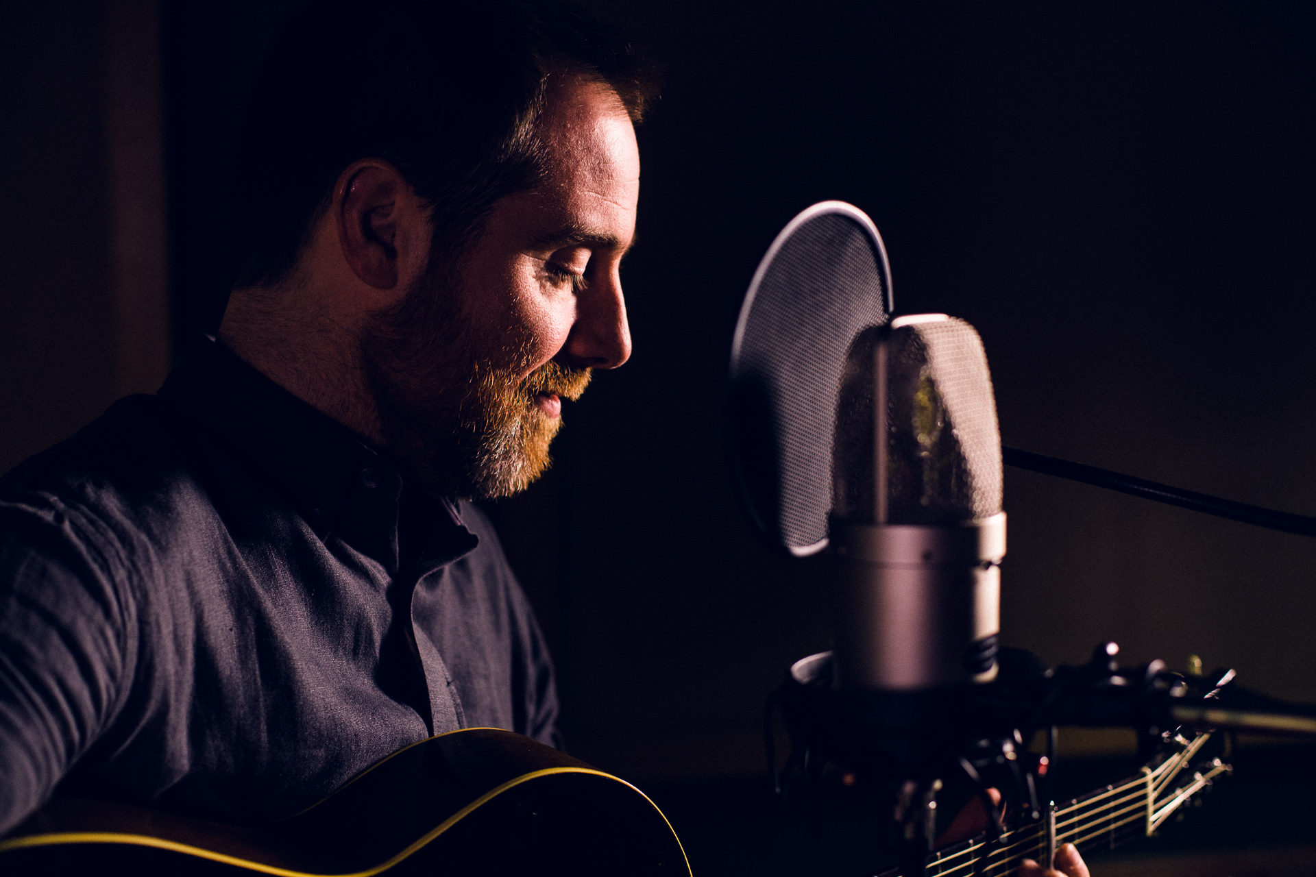 Luke Daniels recording sessions at Gorbals Sound Studio, Glasgow. April 2014.