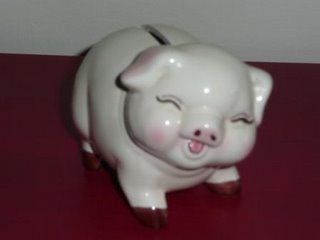My little old piggy bank from Epcot, circa 1984.