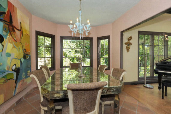 Formal dining with fantastic windows.