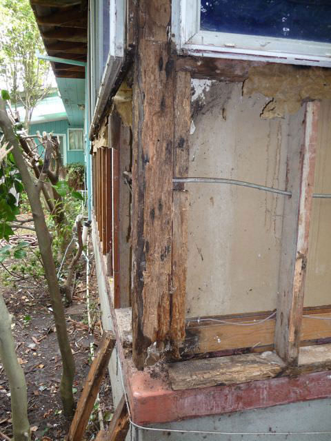A picture is worth a 1000 words. This picture shows rot in the wood framing of this house. The damaged pieces were cut out and replaced with new wood.     A picture is worth a 1000 words. This picture shows rot in the wood framing of this house. The damaged pieces were cut out and replaced with new wood.