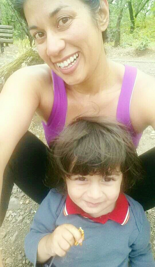 June 2014: Kamal and I right after a nice stroller run around Spring Lake. 