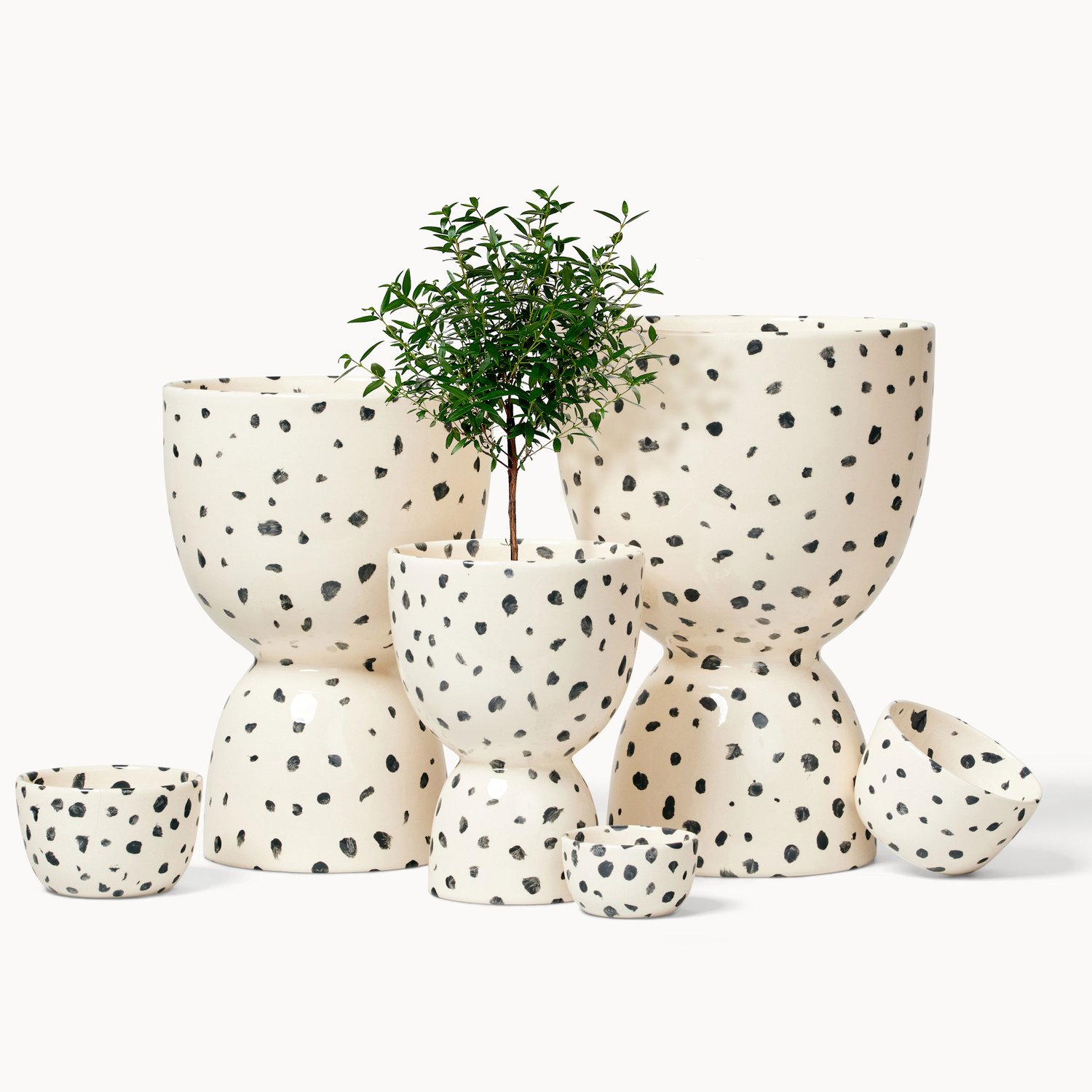 Franca Speckled Planters — Stacked