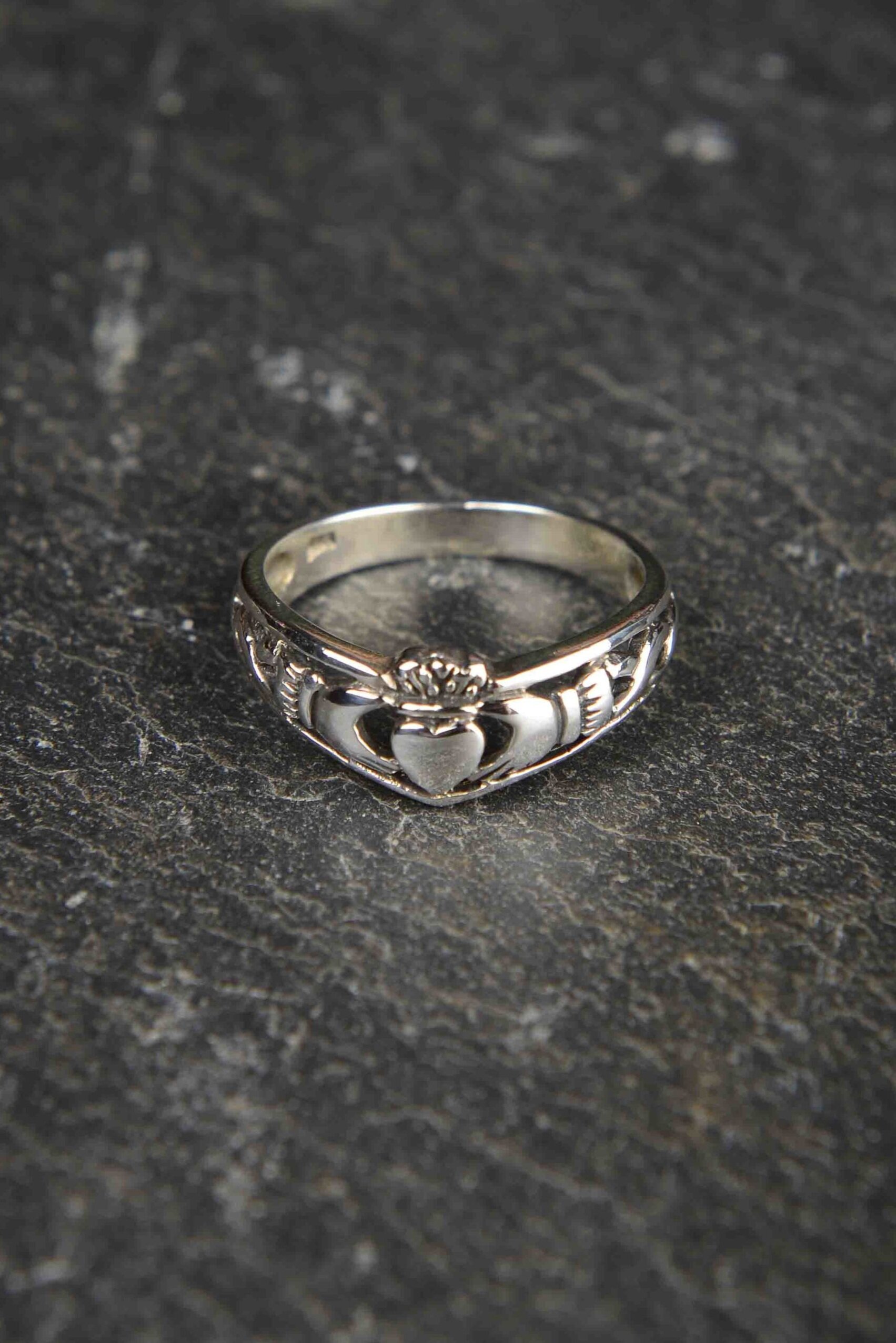 Sterling Silver Wishbone Claddagh Jewellery Rings Wedding & Engagement Claddagh Rings 