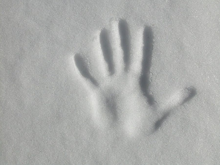Handprint in Snow