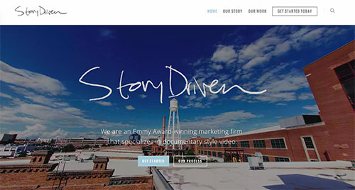 ScreenShot of the Story Driven website