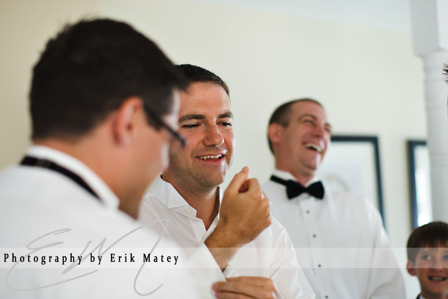 groom with guys getting ready