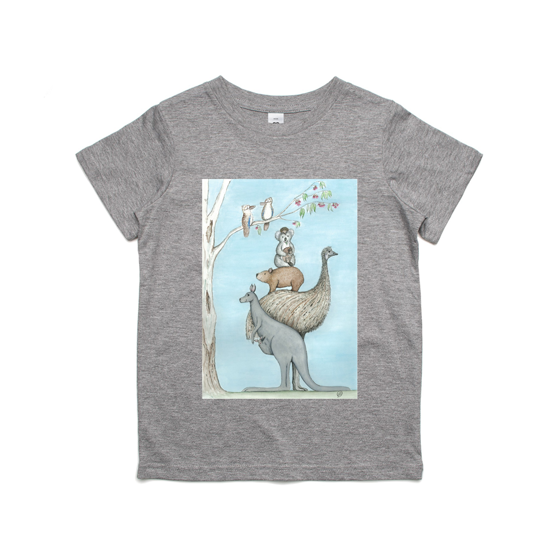 Australian Native Animal Stack Childrens tshirt (Various sizes and colours)  — Squid Ink Art | Prints, Greeting Cards, Growth Charts and Stationery  Products