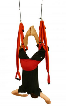 Orange Yoga Trapeze - Yoga Swing / Sling / Inversion Tool For Deep Core  Strength