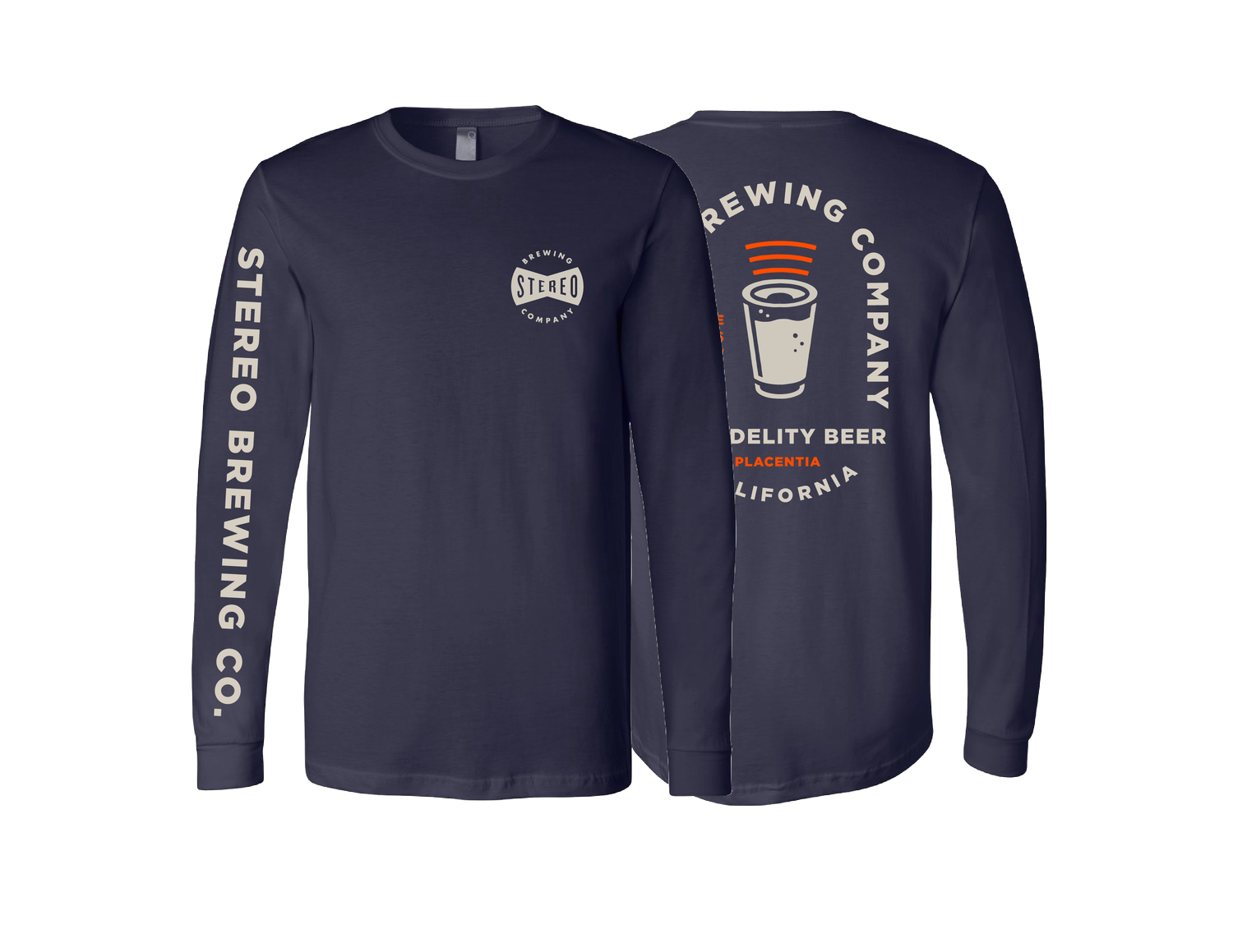 Navy Blue — Stereo Sleeve Brewing Tee Long