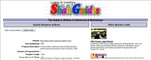 Ozarks Romance Authors' 2011 Conference is listed on the Shaw Guides web site.