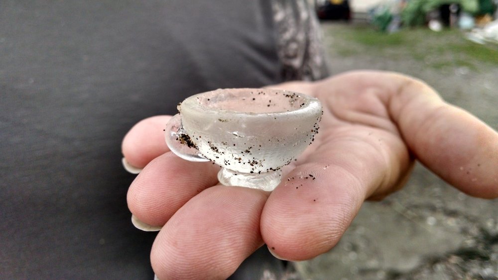  Barbie found this miniature glass tea cup on the first of many beach walks we took together. 