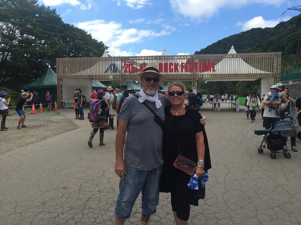  Robert and Barbie at the entrance to FujiRock 2016 