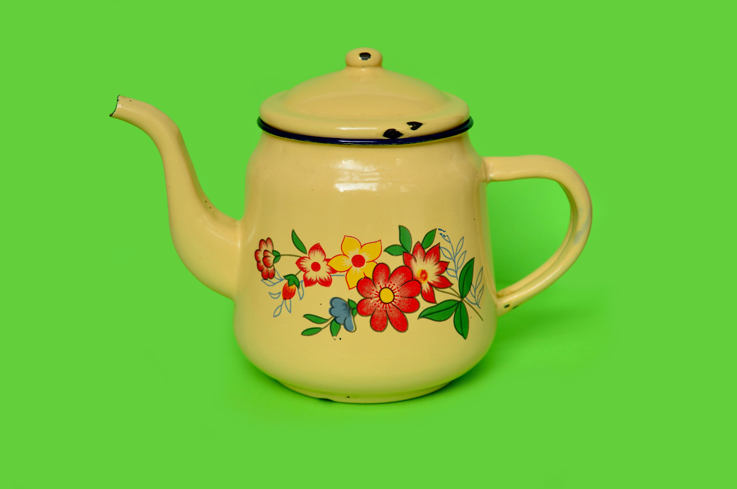 Vintage enamel teapot