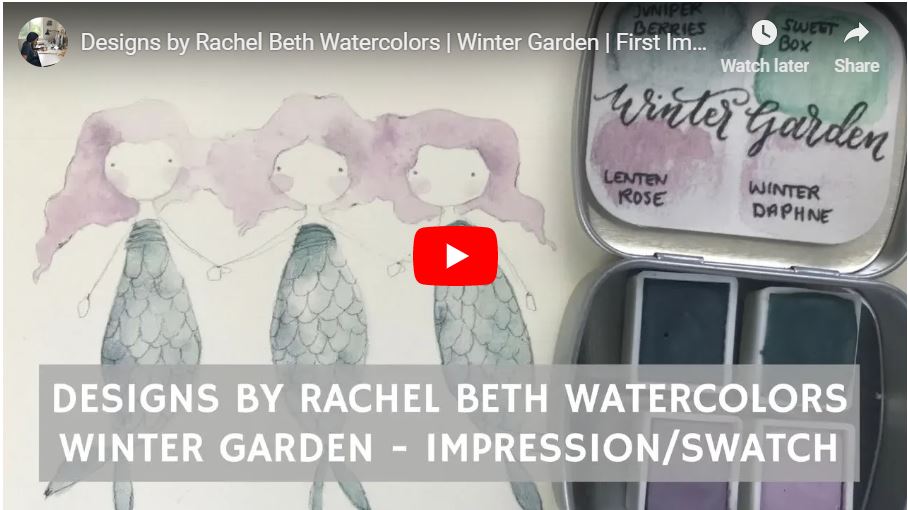 Designs By Rachel Beth Watercolors Winter Garden First