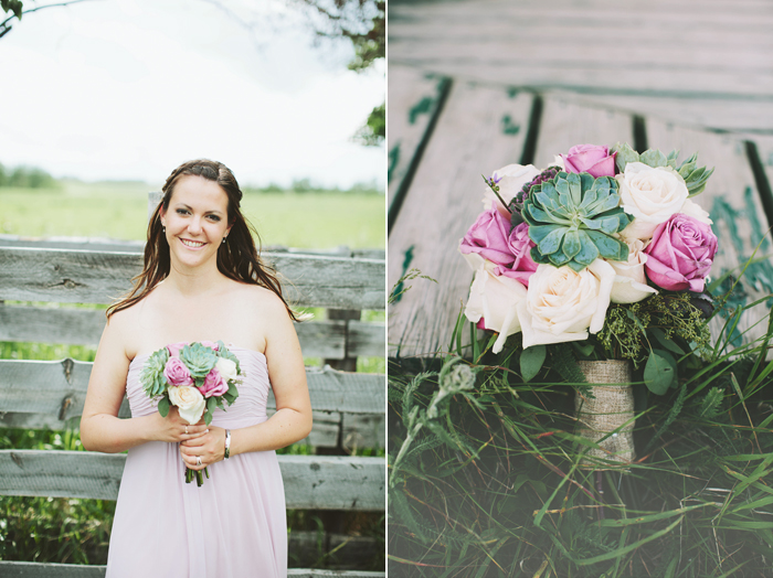 succulents in bouquet, bridesmaid, prairie wedding, calgary wedding photographer, lethbridge wedding photographer