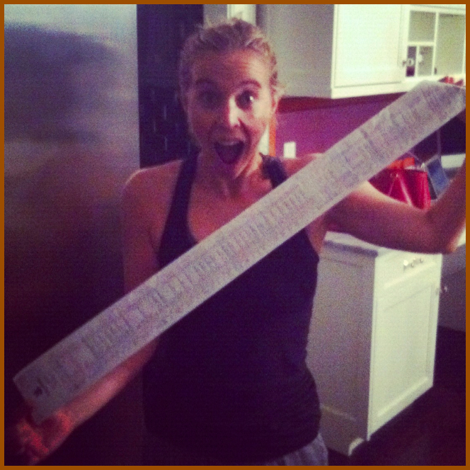 Grocery Shopping Huge Receipt