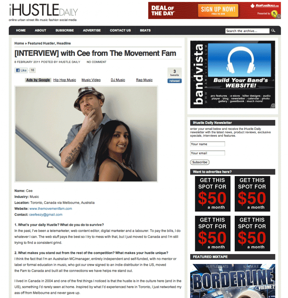 Cee iHustle Daily interview