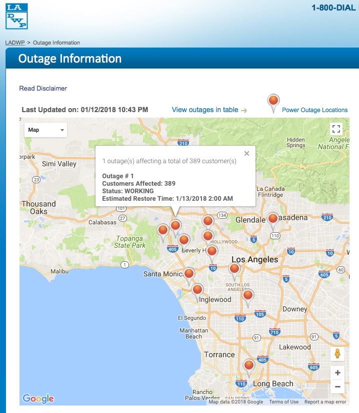 Ladwp On Twitter Got An Outage And Not Sure If We Know About It