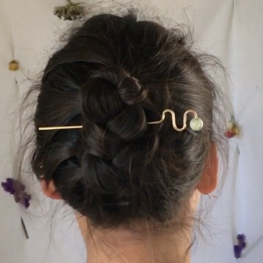 Easy Braided Up-do with Hair Stick — Sophie Kissin Jewelry