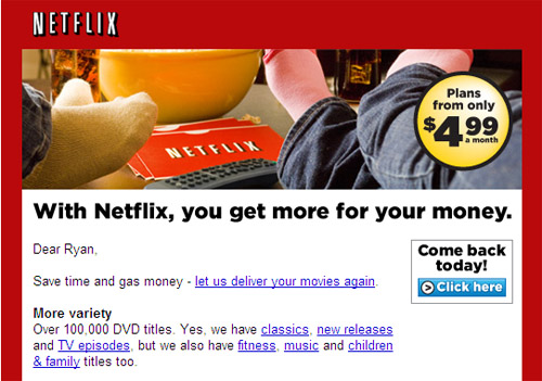 Netflix Marketing Email