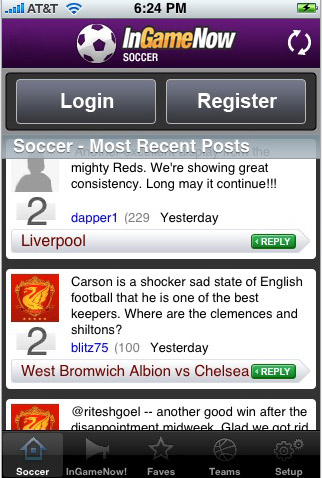 iPhone Soccer App
