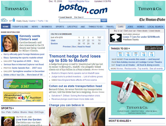 Boston.com Homepage